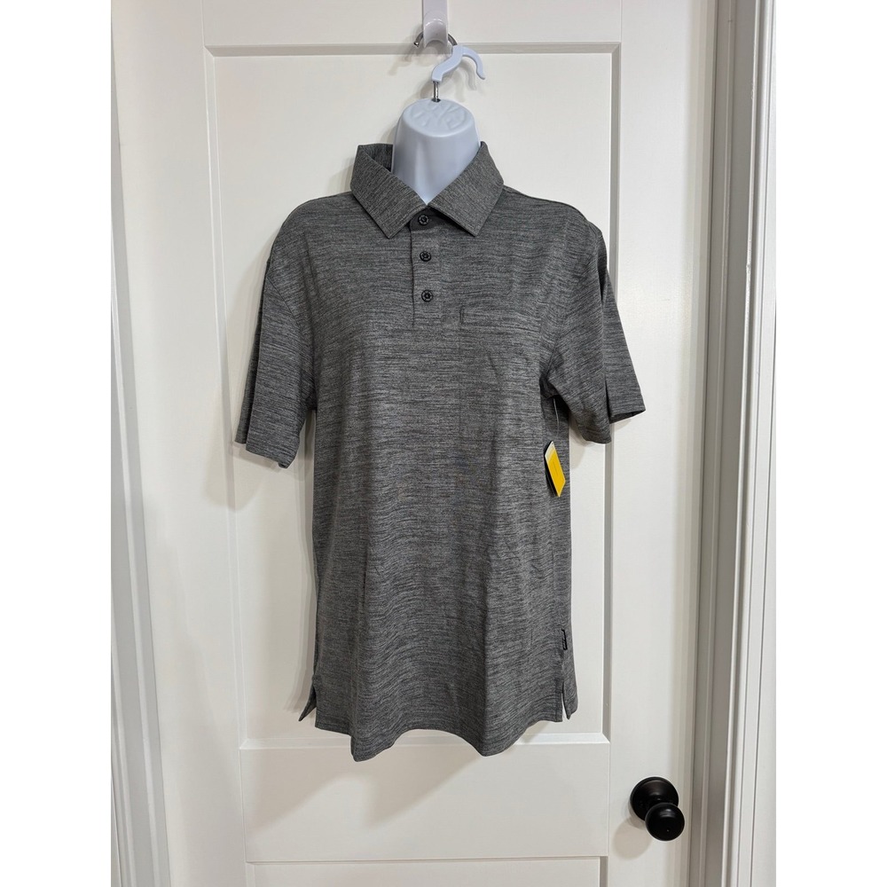 Ski-Doo‎ Polo Tech Men Grey Short Sleeve Casual Shirt Size S P